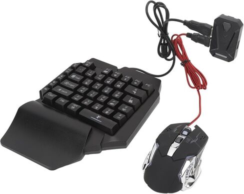 Keyboard Mouse Converter Set, 4 in 1 Mobile Game Combo Pack, RGB Backlight Combo with Adjustable Phone Stand in Kuwait