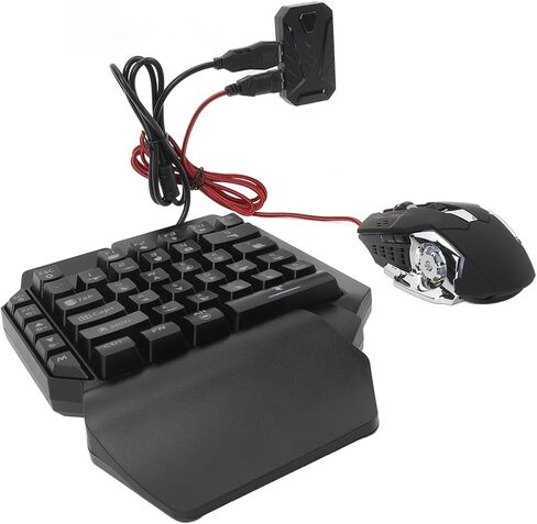 Keyboard Mouse Converter Set, 4 in 1 Mobile Game Combo Pack, RGB Backlight Combo with Adjustable Phone Stand in Kuwait