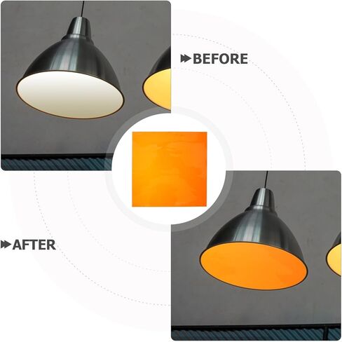 Holibanna Correction Gels Filter for Lamp: Light Filter Film Color Gel Sheet - Anti Glare Square Orange Tint Film for Photography Video Studio Use in Kuwait