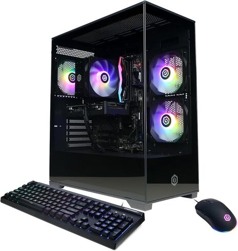 كمبيوتر الألعاب CyberPowerPC Gamer Master AMD Ryzen 5 8400F 4.2 جيجا هرتز، GeForce RTX 5060 Ti 8 جيجا، 16 جيجا DDR5، 1 تيرابايت PCIe 4.0 SSD، WiFi جاهز ونظام التشغيل Windows 11 Home (GMAI6100A2) in Kuwait
