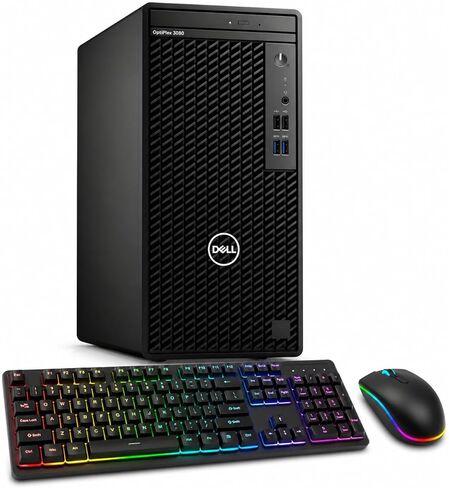 ديل اوبتيبليكس 3080 برج | انتل كور i5-10500 الجيل العاشر | 16 جيجا دي دي ار 4 | 512 جيجا بايت NVMe SSD | انفيديا ار تي اكس 550 4 جيجا | واي فاي | لوحة مفاتيح وماوس RGB | فوز 11 برو (متجدد) in Kuwait