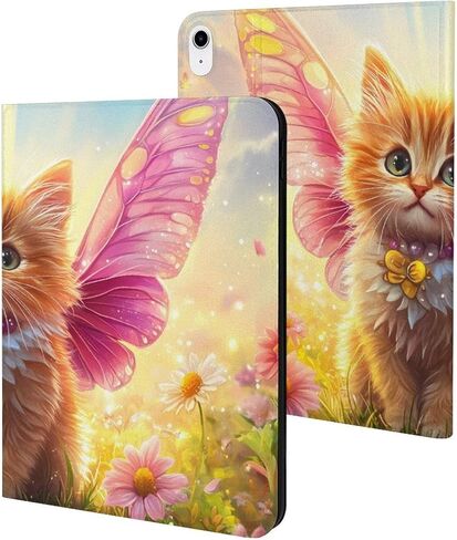 Cat Angelswings Slim Fit Tablet Case Protective Stand Cover Shell Compatible with iPad 10代 (10.9in) in Kuwait
