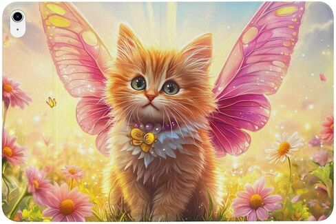 Cat Angelswings Slim Fit Tablet Case Protective Stand Cover Shell Compatible with iPad 10代 (10.9in) in Kuwait