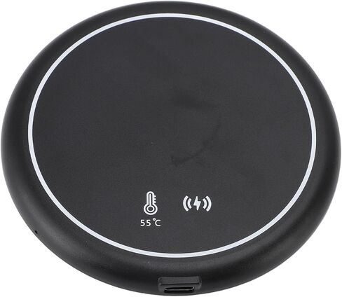 Dioche Wireless Charging Cup Wireless Charging Mug Warmer Constant Temperature Heating Cup Warmer with Smart Recognition Technology for Home & Travel, Perfect for Stainless Steel, Glass in Kuwait