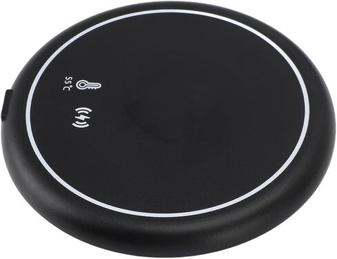 Dioche Wireless Charging Cup Wireless Charging Mug Warmer Constant Temperature Heating Cup Warmer with Smart Recognition Technology for Home & Travel, Perfect for Stainless Steel, Glass in Kuwait