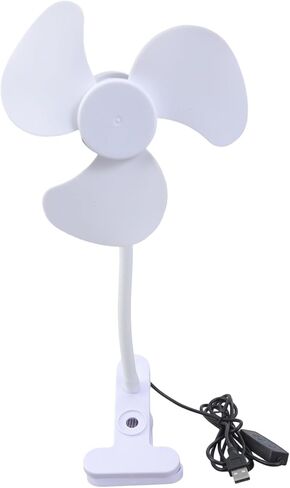360 Rotating Clip on Fan 5.5inch Variable Speed Controls Flexible Neck for Computer Desk Setups Portable USB Clamp with Speed Controls in Kuwait