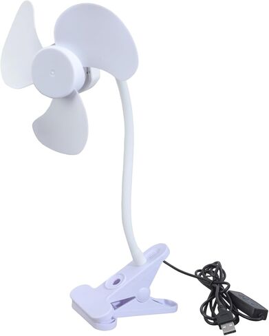 360 Rotating Clip on Fan 5.5inch Variable Speed Controls Flexible Neck for Computer Desk Setups Portable USB Clamp with Speed Controls in Kuwait