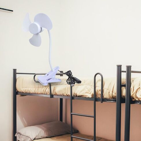 360 Rotating Clip on Fan 5.5inch Variable Speed Controls Flexible Neck for Computer Desk Setups Portable USB Clamp with Speed Controls in Kuwait