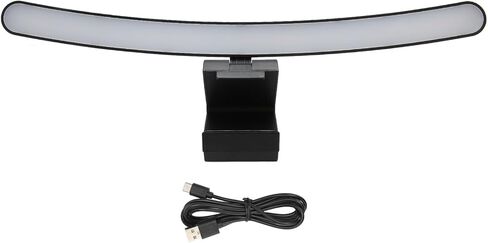 Dioche Curve Computer Light Bar شريط إضاءة منحني للشاشة - تعتيم بدون خطوات 3 تحكم باللمس في درجة حرارة اللون - مصباح شاشة كمبيوتر من النوع C لحماية العين والإنتاجية المثالية in Kuwait