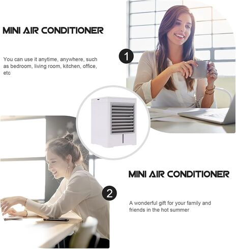 Veemoon Portable USB Mini Air Conditioner Cooling Fan for Desktop, Personal Home and Office Air Cooler, Compact Usb-powered Cooling Tool for Travel and Birthday in Kuwait