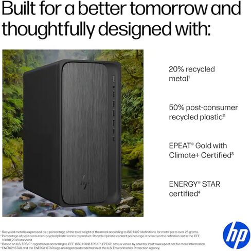 كمبيوتر سطح المكتب HP OmniDesk Tower • معالج AMD Ryzen 5 8500G ثماني النواة • ذاكرة DDR5 سعة 32 جيجابايت • محرك SSD سعة 1 تيرابايت • HDMI + DP • Wi-Fi 6 • لوحة مفاتيح وماوس لاسلكيان • Windows 11 in Kuwait