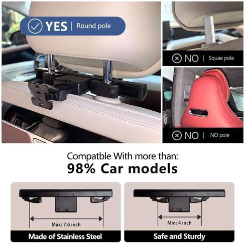 14 inch 4K Android Car TV Headrest Monitor for Cars Back seat Rear Entertainment System, Support Wireless Phone Link Touch Screen,with WiFi/Bluetooth/HDMI/USB/Video Player 4G+64G 8core (1PCs) in Kuwait