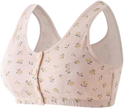 Women Wireless Cotton Padded Bras, Women Lingerie Front Close Snap T-Back Cozy Bra Pack of 1/2/3 (34-44BCD) in Saudi Arabia