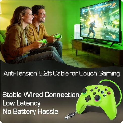 وحدة تحكم الألعاب السلكية UGAME متوافقة مع أجهزة الكمبيوتر الشخصية، وXbox، وPS4، وSwitch- معدل اقتراع 1000 هرتز، وعصا تحكم RGB، ومجاديف خلفية قابلة للبرمجة وتوربو in Kuwait