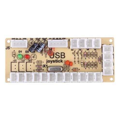 مجموعات أدوات Haofy Zero Delay Game DIY - 10 أزرار وعصا تحكم - جهاز تشفير USB لأجهزة كمبيوتر MAME - سهلة التركيب - متوافقة مع نظام التشغيل Windows in Kuwait