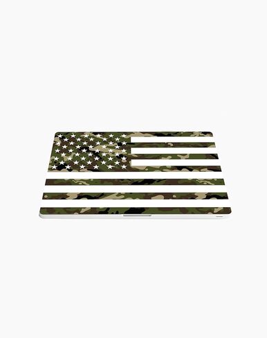 Laptop Skin Sticker Cover Decal- American Flag Camo-Universal Size - Fits All laptops up to a 16" Diagonal Size | Easy to Apply, Remove and Change Styles (White Camo American Flag, 12.5 x 8.75 Inch) in Kuwait