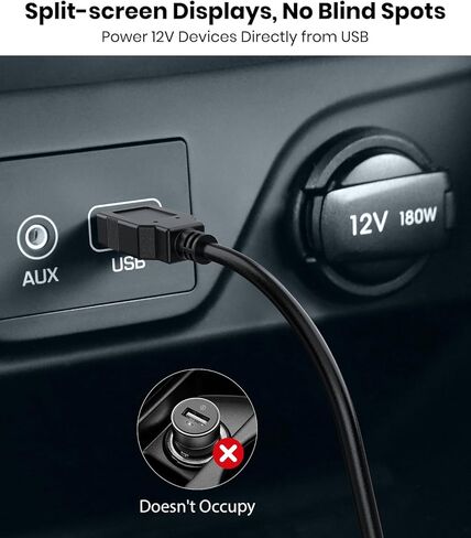 نظام الكاميرا الاحتياطية اللاسلكية AUTO-VOX: شاشة مقاس 5 بوصات، وكاميرا شمسية وكابل تعزيز USB، تثبيت سريع يعمل بمنفذ USB، يحافظ على مقبس ولاعة السيارة متاحًا، للسيارة والشاحنات وسيارات الدفع الرباعي والمقطورة in Kuwait