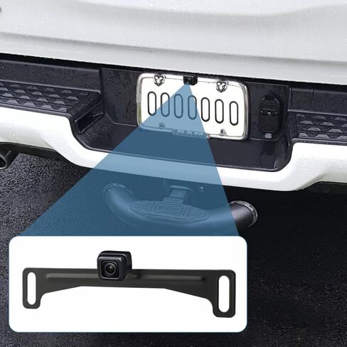 2Pcs Universal Rear View Camera License Plate Bracket, Rustproof Backup Camera License Plate Mount, No-Drill Car Rear View Cam-era Bracket Adjustment Cam Mount in Kuwait