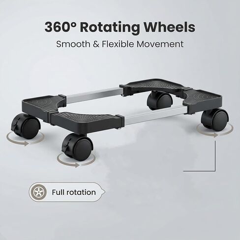 Desktop Computer Tower Rolling Holder, Mobile CPU Stand with 4 Caster Wheel & Adjustable Width Fits Most Desktop Towers - Desktop CPU Holder Cart Riser in Kuwait