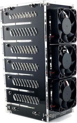 C4Labs Zebra Bramble Case – Raspberry Pi 5 4B & 3B+ (6 Stack, Black Ice) in Kuwait