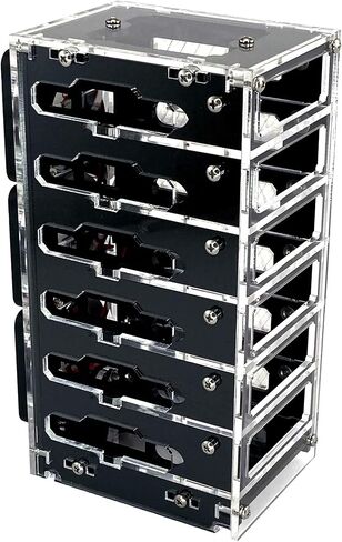 C4Labs Zebra Bramble Case – Raspberry Pi 5 4B & 3B+ (6 Stack, Black Ice) in Kuwait