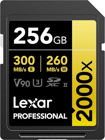 مجموعة بطاقات الذاكرة Lexar سعة 256 جيجابايت SDXC UHS-II بسرعة 300 ميجابايت/ثانية و256 جيجابايت MicroSD UHS-II بسرعة 280 ميجابايت/ثانية in Kuwait