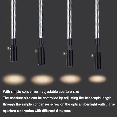 Fiber Optic Microscope Illuminator, 150W Halogen Cold Light Source, Dual Gooseneck Adjustable Aperture, Wavelength 570-900 NM, for Lab Research Scientific Experiments in Kuwait