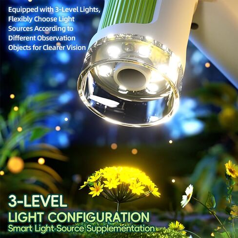 Kids Microscope 1600X Digital Microscope with 4 Inch 1080P Screen Handheld Educational Science Kit for Children in Kuwait