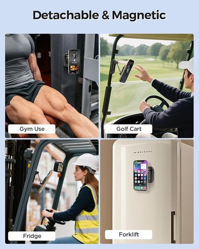 حامل هاتف السيارة IPOW 3 في 1 بقواعد مزدوجة، حامل هاتف مغناطيسي قابل للفصل متوافق مع iPhone 17 16 15 Pro Max، متوافق مع MagSafe للوحة القيادة، وصالة الألعاب الرياضية، والزجاج الأمامي، والمكتب، والمنزل in Kuwait