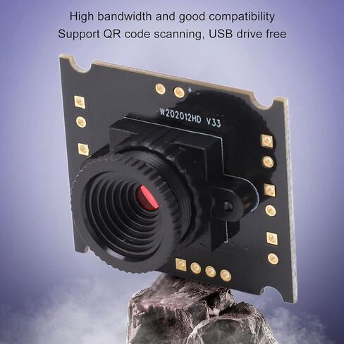 1MP Camera Module Manual Focus Webcam, USB2.0 Output MJPEG Format, 3.0mm Focal Length with 42° Field of View for Computer Vision Projects and QR Code Scanning in Kuwait