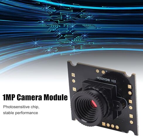 1MP Camera Module Manual Focus Webcam, USB2.0 Output MJPEG Format, 3.0mm Focal Length with 42° Field of View for Computer Vision Projects and QR Code Scanning in Kuwait