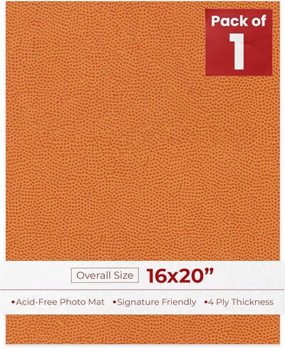 Poster Palooza 16x20 Backing Board - Uncut Photo Mat Board - Basketball Texture in Kuwait