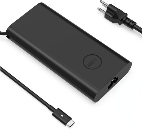 130W 100W USB C Fast Charger Compatible with Dell Pro Max 16/14 Premium, Pro Max 16/14, 16 Premium MC16255 MA14250 MA16250 MC16250 MC14250 MC14255 DA16250 Type-C Laptop Power Supply in Kuwait