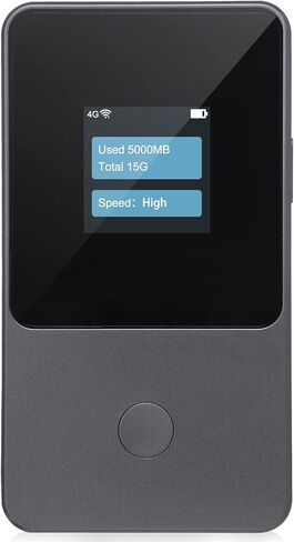 Portable WiFi Hotspot for Travel & Business, 4G LTE Mobile Hotspot WiFi USA &130+ Countries, No SIM Card Needed, 12h Life, Pocket WiFi【Free 15GB US Data for 30 Days】 in Kuwait