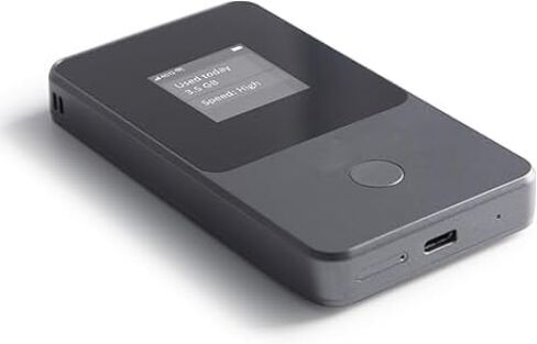 Portable WiFi Hotspot for Travel & Business, 4G LTE Mobile Hotspot WiFi USA &130+ Countries, No SIM Card Needed, 12h Life, Pocket WiFi【Free 15GB US Data for 30 Days】 in Kuwait