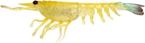 Nomad Design Live Ops Switcher Shrimp 4.25" Unrigged Soft Bait Lure, Versatile Multi-Rig Shrimp with Reactor UV, Fried Banana (4 Pack), for Snook & Redfish in Kuwait