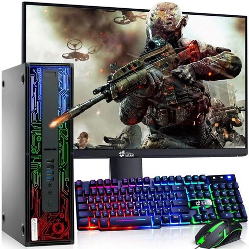 كمبيوتر مكتبي BTO BX8G2 HP RGB للألعاب - معالج Intel i5 الجيل السادس - ذاكرة الوصول العشوائي DDR4 سعة 16 جيجابايت - SSD 512 جيجابايت - GeForce GTX 1050 Ti - شاشة 22 بوصة - لوحة مفاتيح وماوس RGB - كمبيوتر الألعاب - Windows 11 Pro (متجدد) in Kuwait