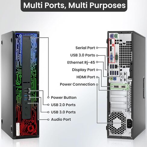 كمبيوتر مكتبي BTO BX8G2 HP RGB للألعاب - معالج Intel i5 الجيل السادس - ذاكرة الوصول العشوائي DDR4 سعة 16 جيجابايت - SSD 512 جيجابايت - GeForce GTX 1050 Ti - شاشة 22 بوصة - لوحة مفاتيح وماوس RGB - كمبيوتر الألعاب - Windows 11 Pro (متجدد) in Kuwait