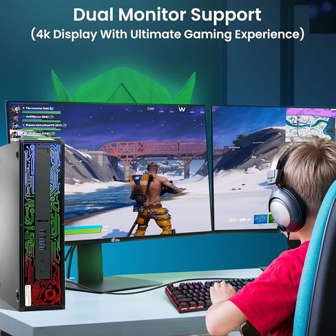 كمبيوتر مكتبي BTO BX8G2 HP RGB للألعاب - معالج Intel i5 الجيل السادس - ذاكرة الوصول العشوائي DDR4 سعة 16 جيجابايت - SSD 512 جيجابايت - GeForce GTX 1050 Ti - شاشة 22 بوصة - لوحة مفاتيح وماوس RGB - كمبيوتر الألعاب - Windows 11 Pro (متجدد) in Kuwait
