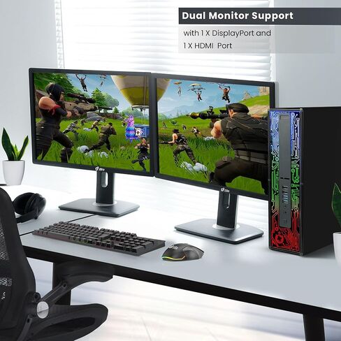 كمبيوتر مكتبي BTO BX8G2 HP RGB للألعاب - معالج Intel i5 الجيل السادس - ذاكرة الوصول العشوائي DDR4 سعة 16 جيجابايت - SSD 512 جيجابايت - GeForce GTX 1050 Ti - شاشة 22 بوصة - لوحة مفاتيح وماوس RGB - كمبيوتر الألعاب - Windows 11 Pro (متجدد) in Kuwait