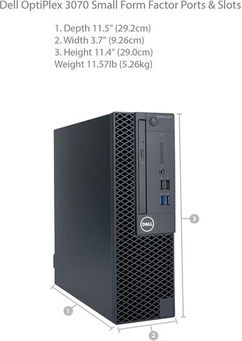 Dell OptiPlex 3070 SFF Small Form Factor Desktop - 9th Gen Intel Core i7-9700 8-Core CPU up to 4.70GHz, 16GB DDR4 Memory, 512GB SSD, Intel UHD Graphics 630, DVD Burner, Windows 11 Pro (Renewed) in Kuwait