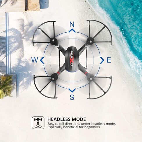 Holy Stone F181C RC Quadcopter Drone with HD Camera RTF 4 Channel 2.4GHz 6-Gyro with Altitude Hold Function,Headless Mode and One Key Return Home, Color Black in Kuwait