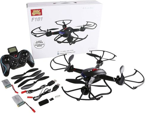 Holy Stone F181C RC Quadcopter Drone with HD Camera RTF 4 Channel 2.4GHz 6-Gyro with Altitude Hold Function,Headless Mode and One Key Return Home, Color Black in Kuwait