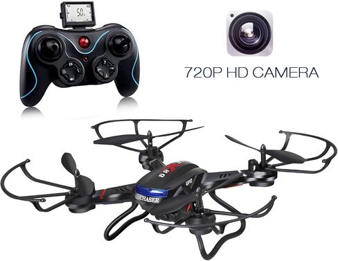 Holy Stone F181C RC Quadcopter Drone with HD Camera RTF 4 Channel 2.4GHz 6-Gyro with Altitude Hold Function,Headless Mode and One Key Return Home, Color Black in Kuwait