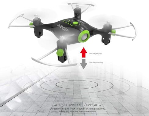 POCO DIVO Mini Pocket Drone X20P RC Quadcopter Altitude Hold Headless Micro Helicopter LED Remote Control Quad Copter, Black in Kuwait