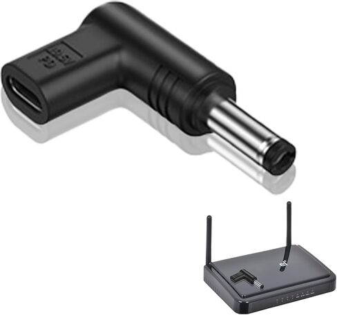 Female USB C Adapter - 19.5V 90 Degree Type C Female to Male Adapter - Type C Input to DC5.5x2.5mm/5.2x2.1mm/4.8x1.7mm/4.0x1.7mm/3.5x1.35mm/3.0x1.1mmPower Charging in Kuwait