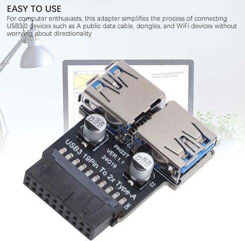 محول 20P إلى USB A، موصل USB3.0 أنثى مع لوحة دوائر متعددة الطبقات للوحة الأم USB3.0 19 20PIN إلى .0A لتحويل المنفذ in Kuwait