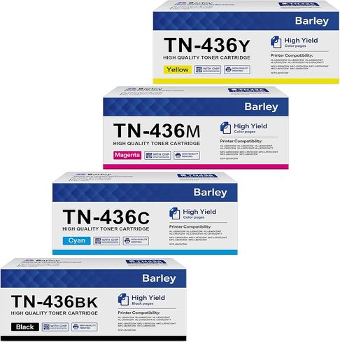 مجموعة خراطيش الحبر TN-436 TN436 فائقة الإنتاجية متوافقة مع TN436BK TN436C TN436Y TN436M لاستبدال Brother TN436 TN-436 MFC-L8900CDW HL-L8360 MFC-L9570CDW (4 عبوات) in Kuwait
