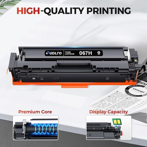 مجموعة خراطيش الحبر 067H 067 - بديلة لخراطيش الحبر Canon MF654Cdw - تعمل مع حبر الطابعة MF656Cdw MF654Cdw LBP632Cdw MF653Cdw | لحبر كانون 067 | خرطوشة 067H 4 عبوات in Kuwait