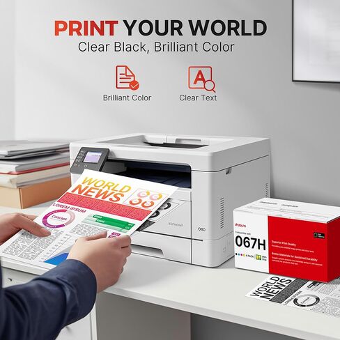 مجموعة خراطيش الحبر 067H 067 - بديلة لخراطيش الحبر Canon MF654Cdw - تعمل مع حبر الطابعة MF656Cdw MF654Cdw LBP632Cdw MF653Cdw | لحبر كانون 067 | خرطوشة 067H 4 عبوات in Kuwait
